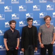 Venezia 2014: Andrew Garfield, Michael Shannon ed il regista Ramin Bahrani al photocall di 99 Homes
