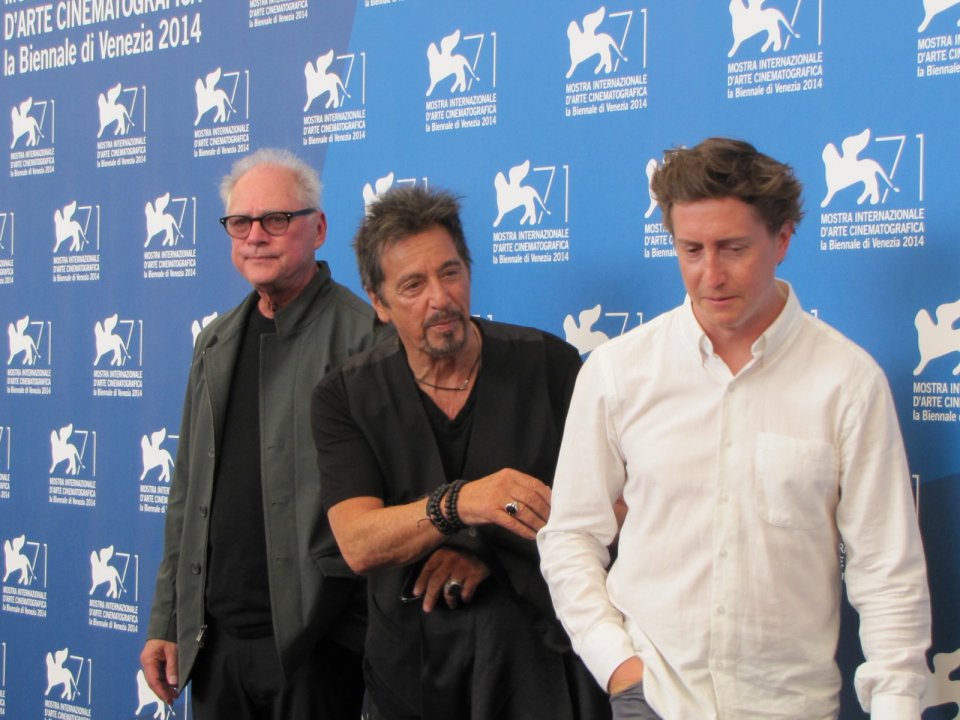 Al Pacino a Venezia 2014 con Barry Levinson e David Gordon Green per presentare Manglehorn e The Humbling