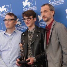 Boxtrolls: Isaac Hempstead-Wright posa con i registi Graham Annable e Anthony Stacchi a Venezia 2014
