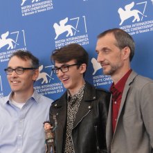 Boxtrolls: Isaac Hempstead-Wright con i registi Graham Annable e Anthony Stacchi a Venezia 2014