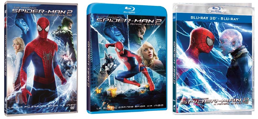 Le cover homevideo di The Amazing Spider-Man 2: Il Potere di Electro