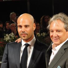 Marco D'Amore con Gianpaolo Fabrizio sul tappeto rosso di Venezia 2014 per Perez.