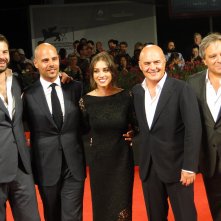 Luca Zingaretti, Marco D'Amore, Simona Tabasco, Gianpaolo Fabrizio ed Edoardo De Angelis sul tappeto rosso di Venezia 2014 per Perez.
