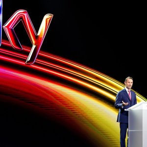 Andrea Zappia, Amministratore Delegato di SkY Italia durante la presentazione palinsesti 2014
