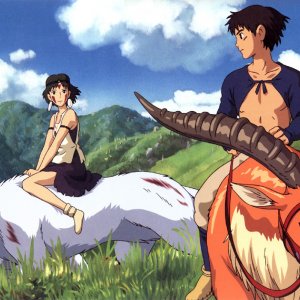 Una scena del film Principessa Mononoke