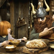 Vicky il Vichingo: Waldemar Kobus con Jonas Hämmerle in una scena del film