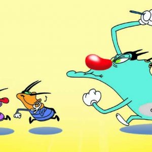 Oggy e i maledetti scarafaggi: una scena della serie