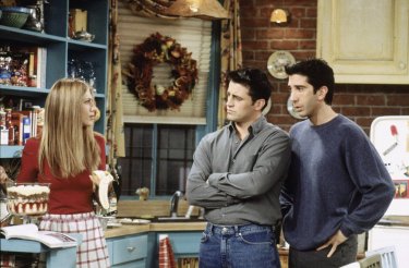 Friends: Jennifer Aniston, Matt LeBlanc e David Schwimmer nell'episodio Indovina chi viene a pranzo?