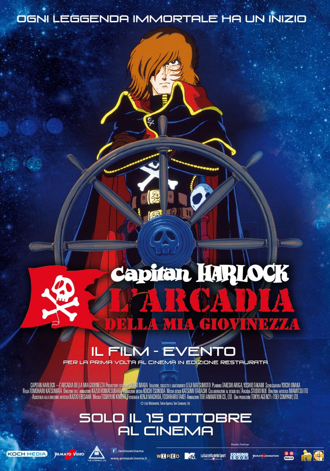 Poster Capitan Harlock Larcadia Della Mia Giovinezza