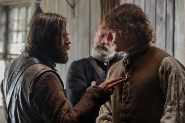 Outlander: Graham McTavish eh Sam Heughan nell'episodio The Wedding