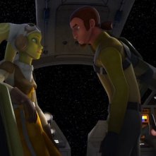 Star Wars Rebels: Kanan e Hera in una scena della premiere