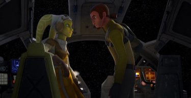 Star Wars Rebels: Kanan e Hera in una scena della premiere