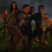 Maze Runner - Il labirinto: Dylan O'Brien con Kaya Scodelario e Aml Ameen in una delle prime foto ufficiali
