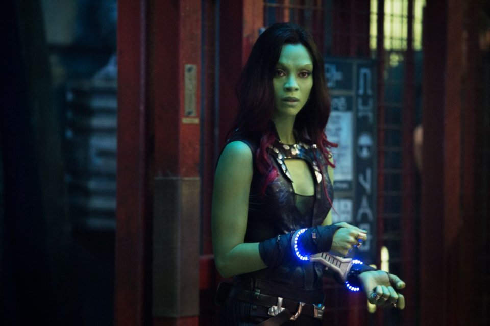 Guardiani della galassia: Zoe Saldana nei panni di Gamora in manette