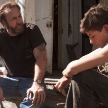 Nicolas Cage in compagnia di Tye Sheridan in una scena di 'Joe'