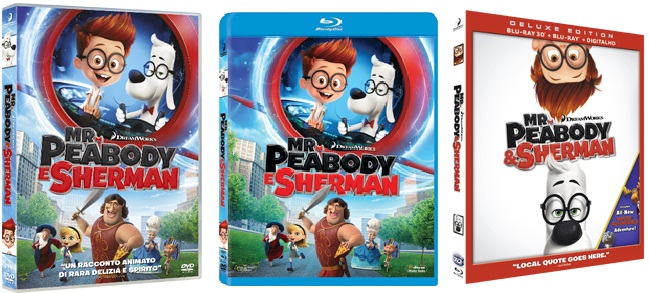 le cover homevideo di Mr. Peabody & Sherman