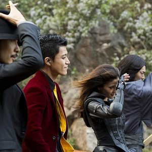 Lupin - Il Film: Oguri Shun insieme a Tetsuji Tamayama, Go Ayano e Meisa Kuroki in una scena