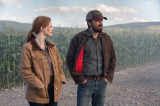 Interstellar: Jessica Chastain con Casey Affleck in una scena del film