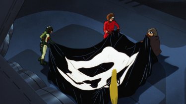 Uma cena do filme de animação de 1982 Capitão Harlock - A Arcádia da minha juventude