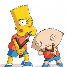 The Simpsons Guy: Bart e Stewie in un'immagine promozionale del crossover Simpson/Griffin