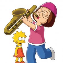 The Simpsons Guy: Lisa e Meg in un'immagine dal crossover Simpson/Griffin