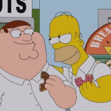 The Simpsons Guy: Peter e Homer in un'immagine dal crossover Simpson/Griffin