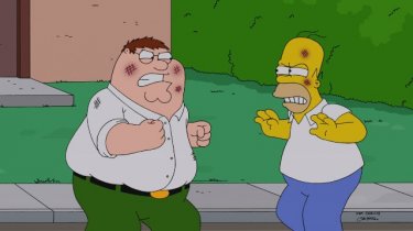 The Simpsons Guy: faccia a faccia Peter/Homer nel crossover Simpson/Griffin