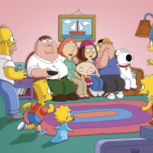 The Simpsons Guy: il divano dei Simpson occupato nel crossover Simpson/Griffin