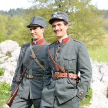 Fango e Gloria: Eugenio Franceschini con Alberto Lo Porto in una foto dal set