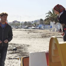 Giorgio Pasotti con Niccolò Calvagna in una scena di Mio papà