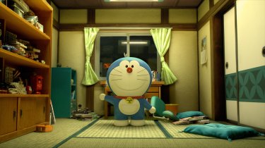 Doraemon: il gatto robot in una scena del film d'animazione