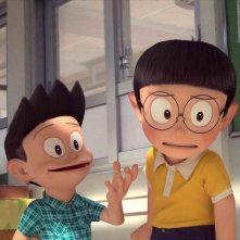 Doraemon: Nobita e Suneo in una scena del film d'animazione