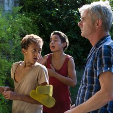 Trash: Eduardo Luis e Gabriel Weinstein con Stephen Daldry sul set