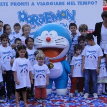 Doraemon: uno scatto dal tappeto rosso di Roma 2014 con Giorgio Pasotti