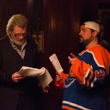 Tusk: il regista Kevin Smith insieme a Michael Parks sul set