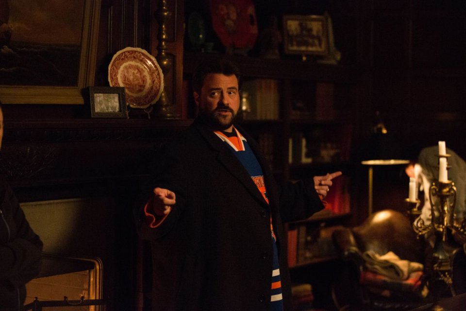 Tusk: il regista Kevin Smith in un'immagine dal set