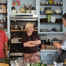 Boyhood: Patricia Arquette insieme a Ethan Hawke e Richard Linklater sul set