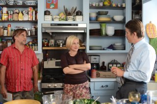 Boyhood: Patricia Arquette insieme a Ethan Hawke e Richard Linklater sul set