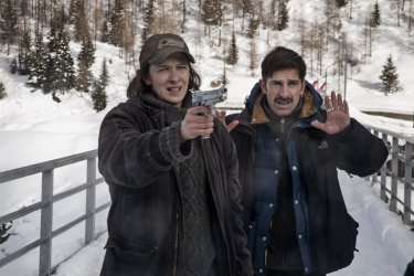 La foresta di ghiaccio: Ksenia Rappoport con il regista Claudio Noce sul set
