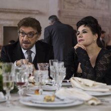 Una pallottola nel cuore: Gigi Proietti e Licia Maglietta in una scena della fiction