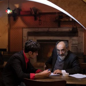 Vittima degli eventi: Valerio Di Benedetto con Alessandro Haber sul set