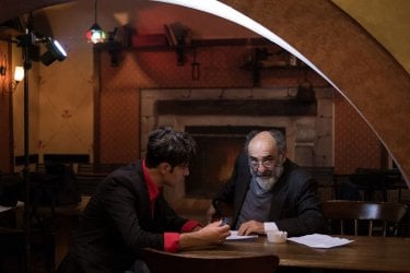 Vittima degli eventi: Valerio Di Benedetto con Alessandro Haber sul set