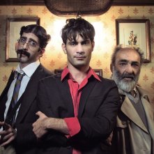 Vittima degli eventi: Valerio Di Benedetto con Alessandro Haber e Luca Vecchi e Claudio in una foto promozionale