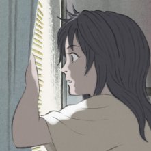 Una scena tratta dal film animato La Storia della Principessa Splendente