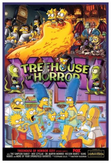 I Simpson: il poster dell'episodio Treehouse of Horror XXV