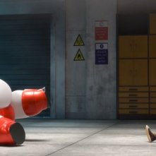Big Hero 6: Hiro in una scena con il suo amico robot Baymax
