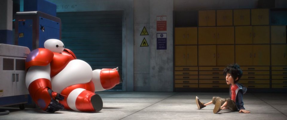 Big Hero 6: Hiro in una scena con il suo amico robot Baymax