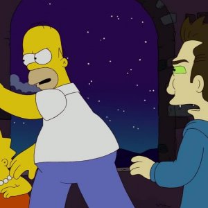 I Simpson: una scena dell'episodio speciale Treehouse of Horror XXI