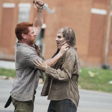 The Walking Dead: Michael Cudlitz interpreta Abraham in una scena della puntata Sabotaggio