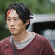 The Walking Dead: Steven Yeun in una scena dell'episodio intitolato Sabotaggio